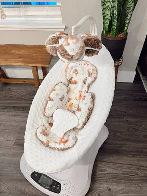 Mamaroo newborn insert and cover in forest friends