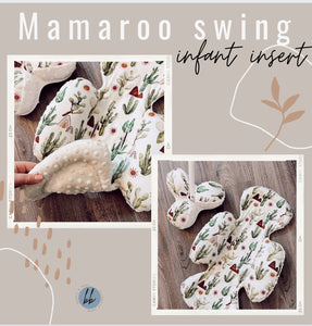 Mamaroo seat cover, newborn insert and balls in boho cactus