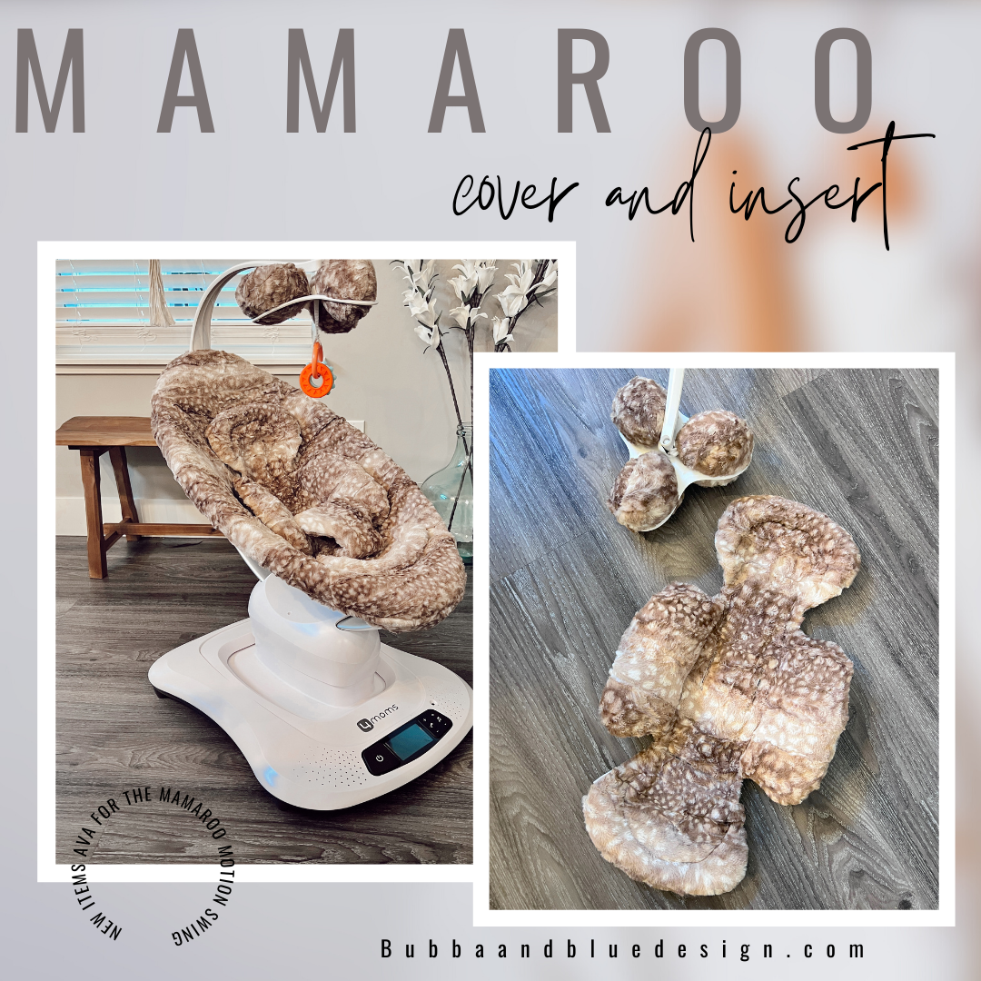 Mamaroo seat cover, newborn insert and balls in full luxe fawn minky