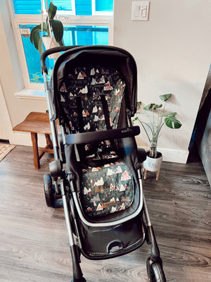 Universal fit stroller liner teal dream mountain