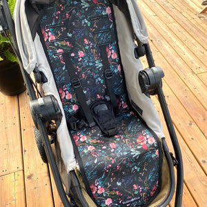 City select stroller liner in dark fable floral