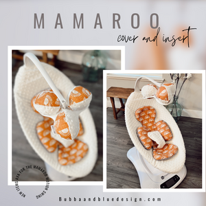 Mamaroo seat cover and newborn insert in boho sunshine