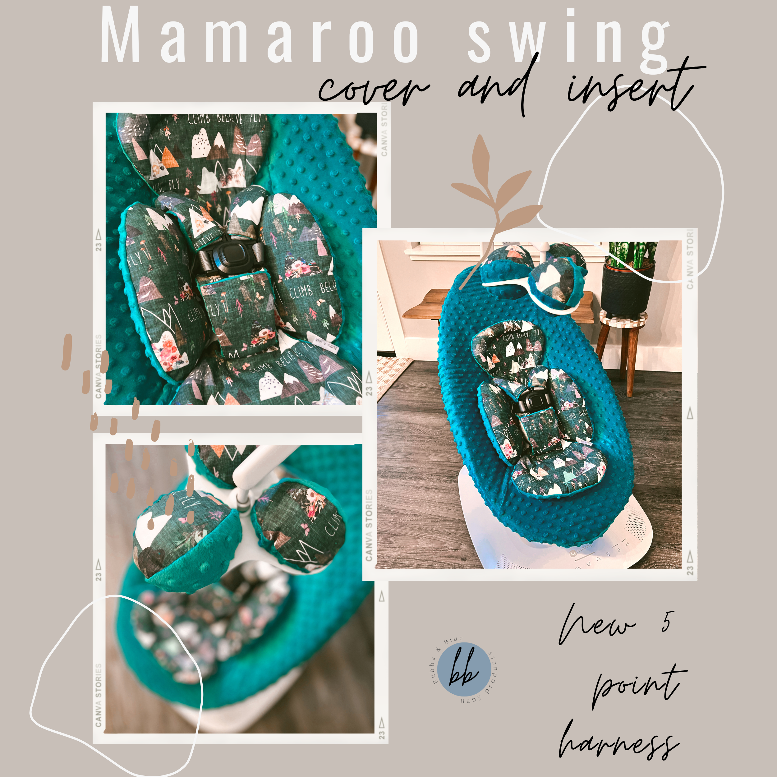 Customize your Mamaroo newborn insert and cover set